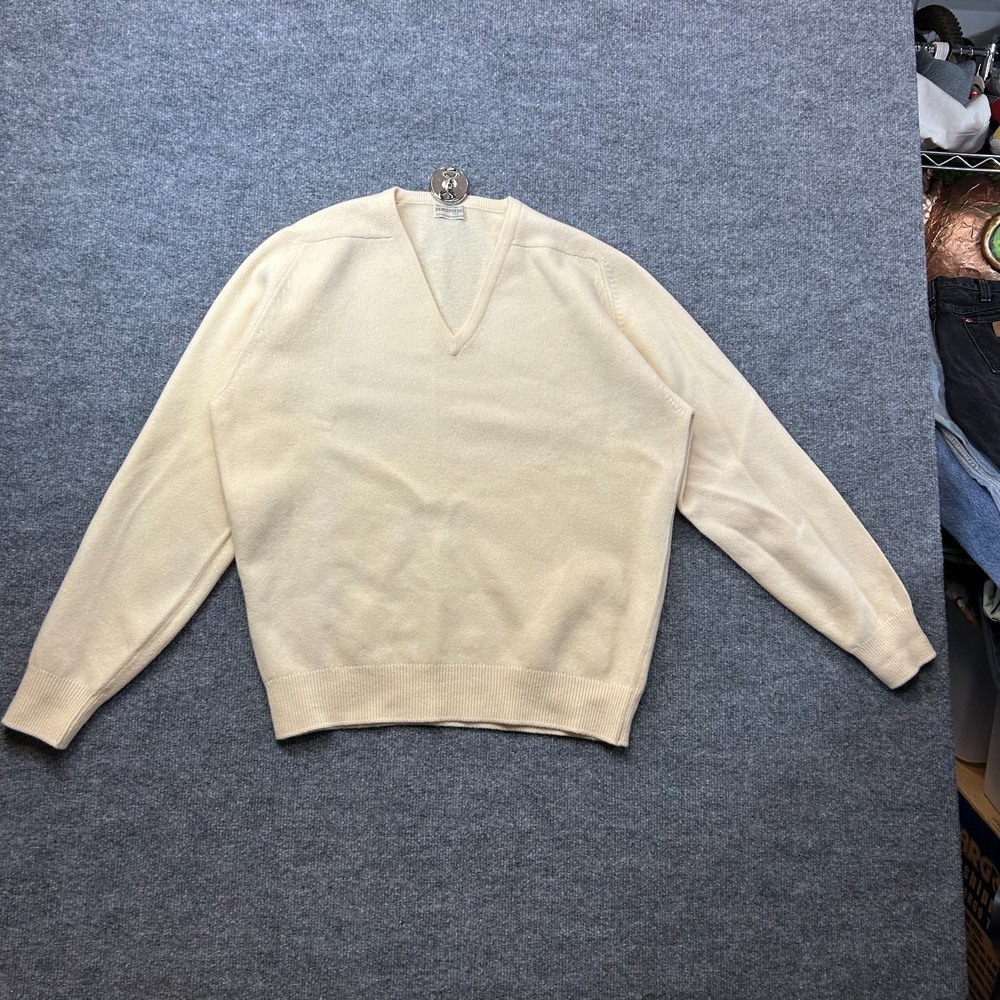 Vintage Hemispheres Paris Geelong Lambswool Sweater Women's Cream Scotland Made